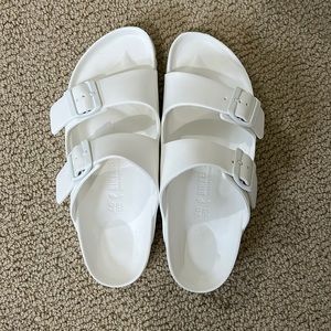White rubber Birkenstocks